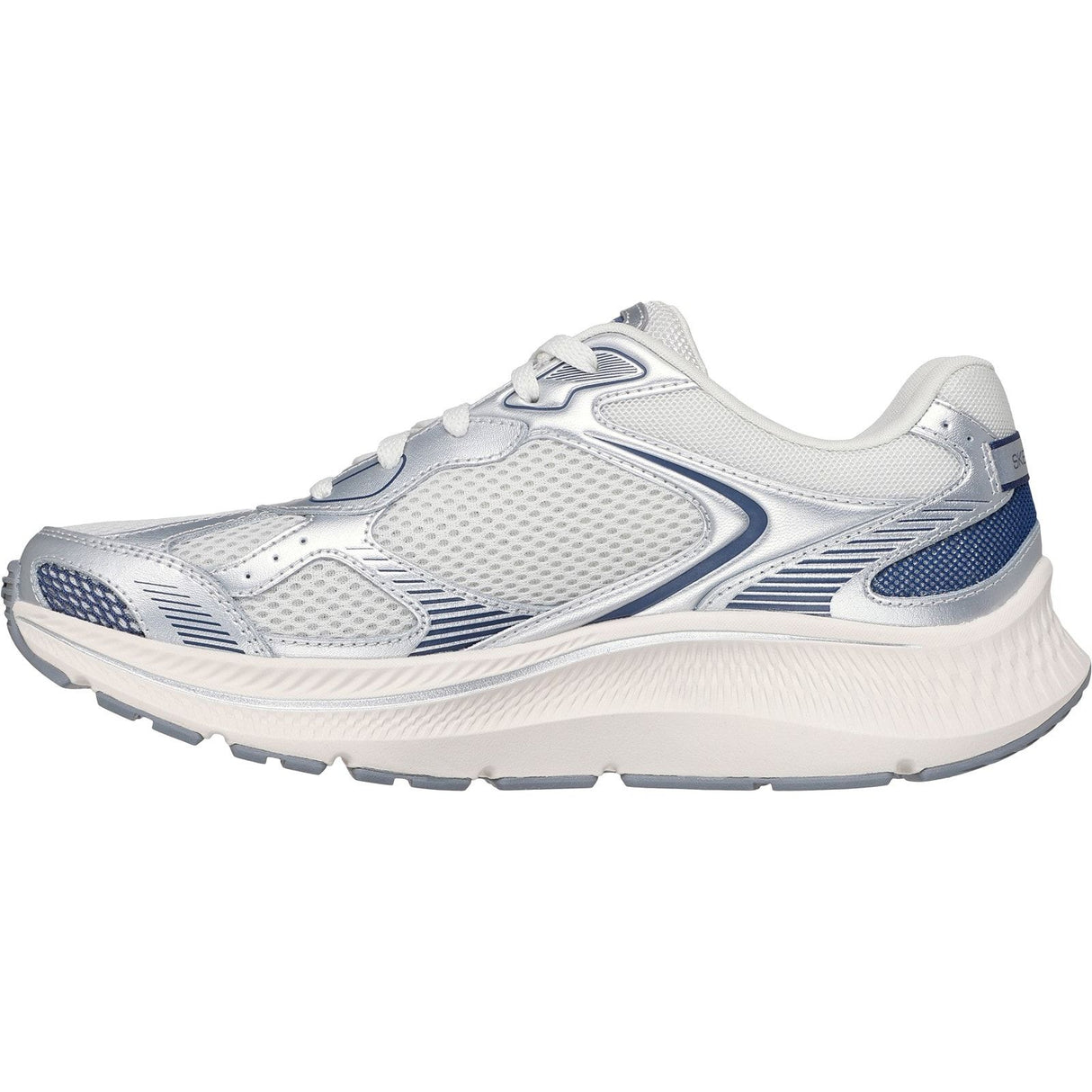 Skechers Womens GO RUN Consistent 2.0 Volt Trainer Silver/Navy