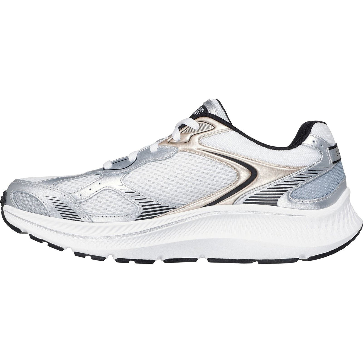 Skechers Womens GO RUN Consistent 2.0 Volt Trainer White/Silver/Black