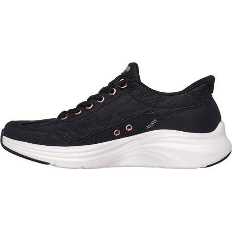 Skechers Womens Contour Foam Golden Hour Trainers Black/Rose Gold