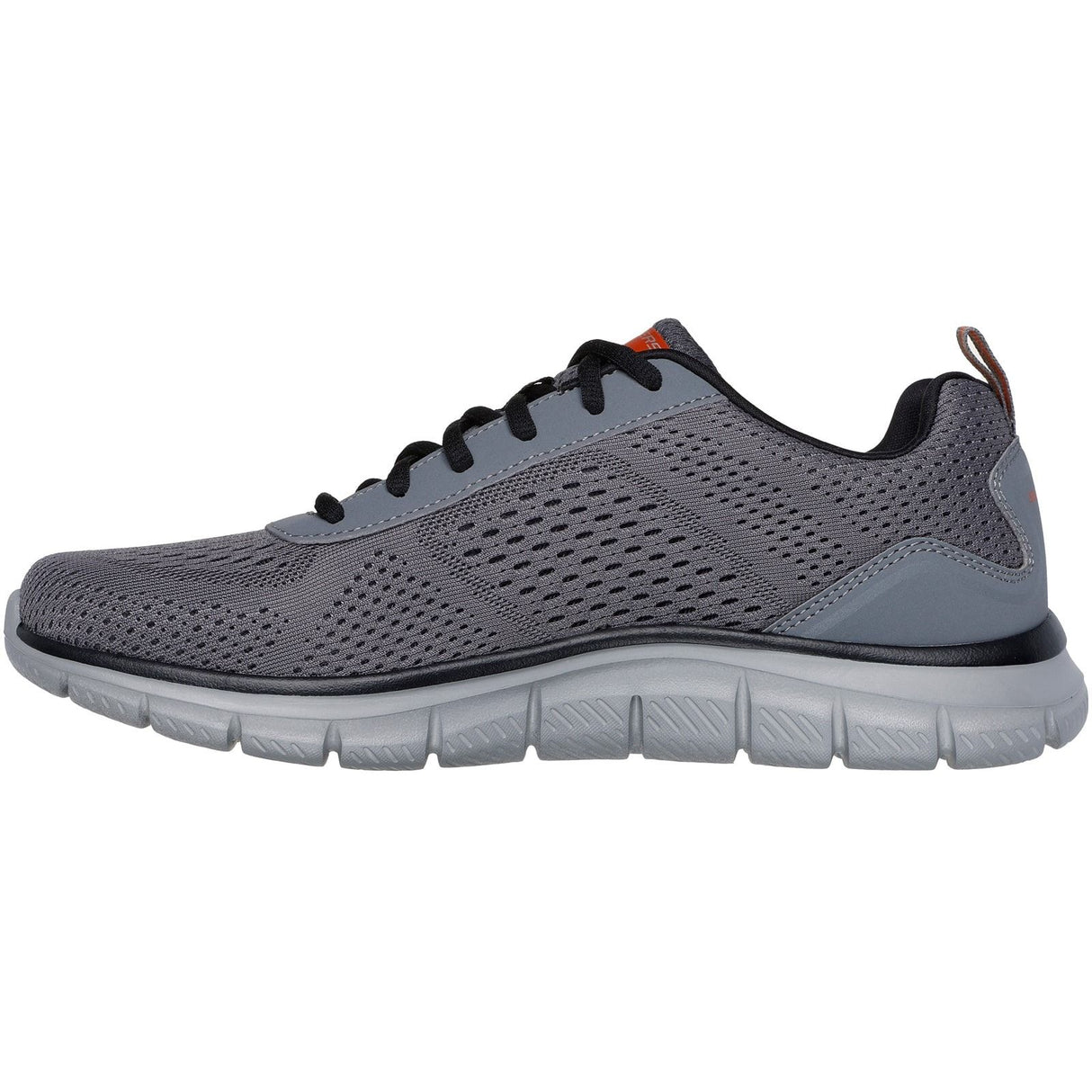 Skechers Mens Track Leshur Shoes Charcoal/Orange