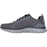 Skechers Mens Track Leshur Shoes Charcoal/Orange