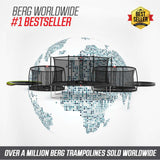 BERG Ultim Favorit Regular 280 Trampoline Green + Safety Net Comfort
