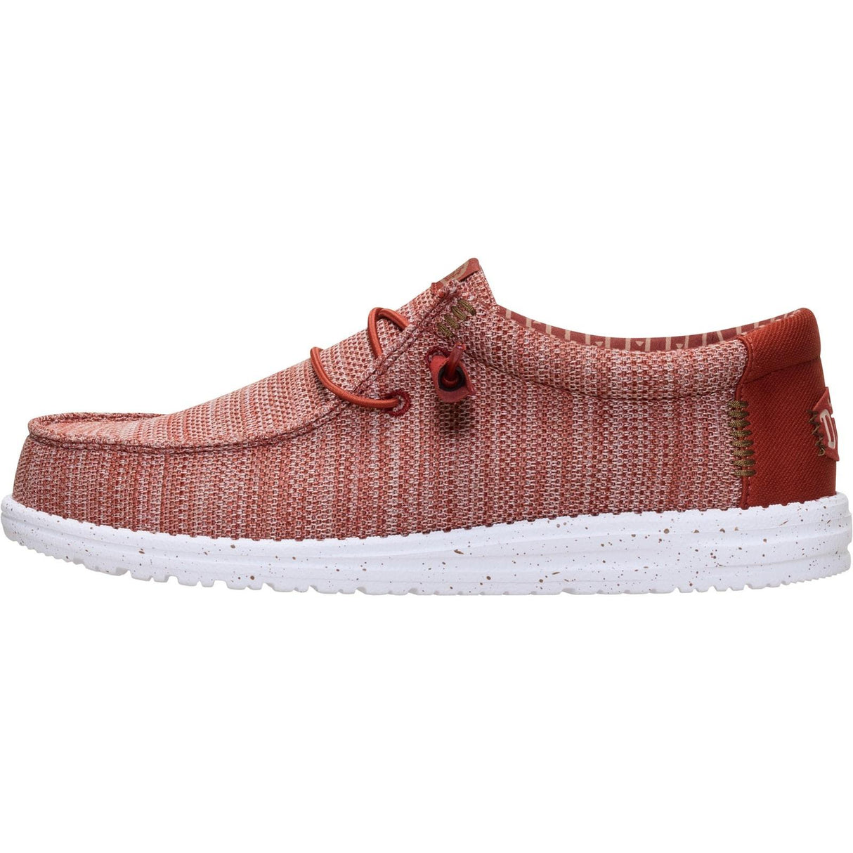 HEYDUDE Mens Wally Stretch Mesh Shoes Burnt Red/Multi