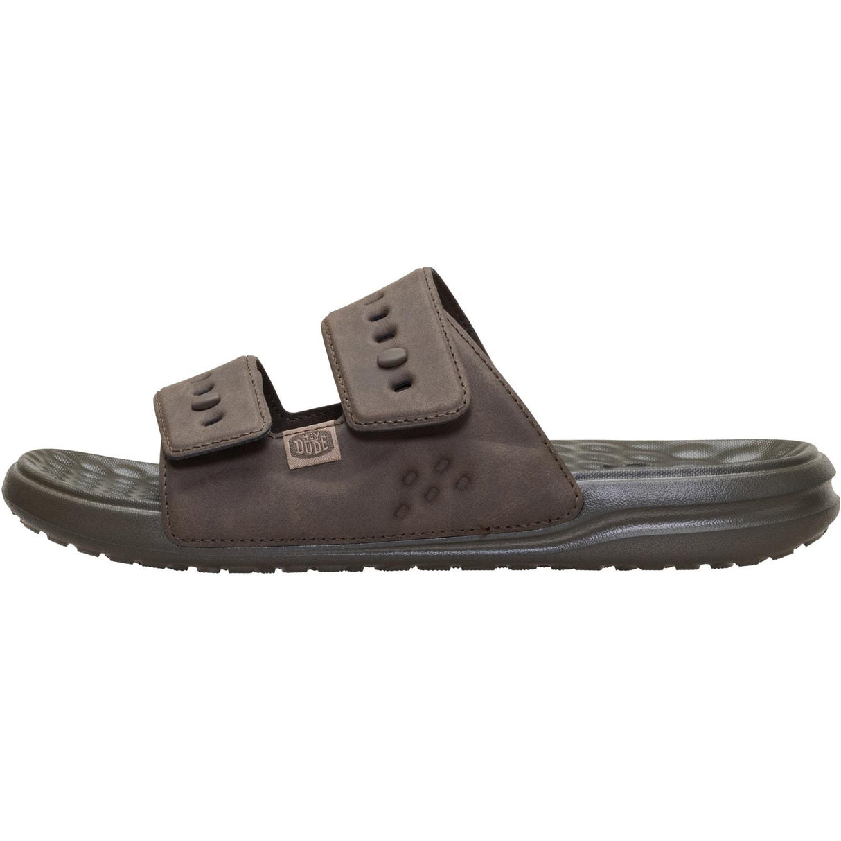 HEYDUDE Mens Wave 2 Strap Slide Major Brown