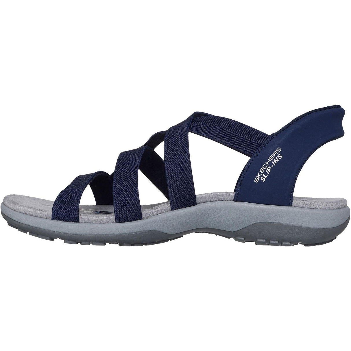 Skechers Womens Reggae Slim Stretch Flex Sandal Navy