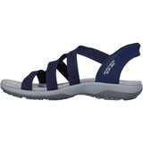Skechers Womens Reggae Slim Stretch Flex Sandal Navy