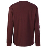 Hard Yakka Mens Heritage Icon Long Sleeve Tee Burgundy