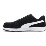 Puma Safety Mens Iconic Low Suede Safety Shoe Black/White