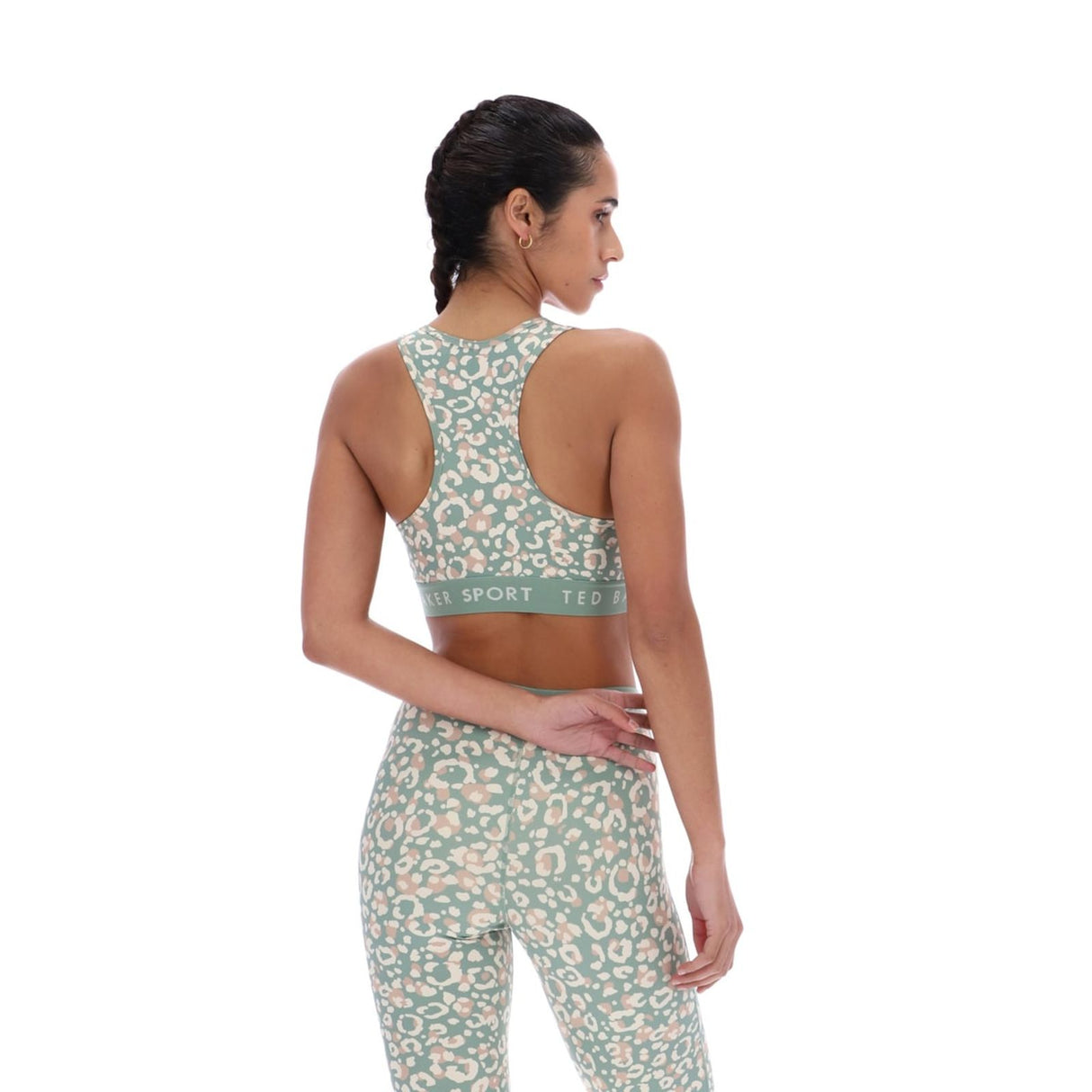 Ted Baker Sport Womens PANSY Essentials Printed Bra Light Green