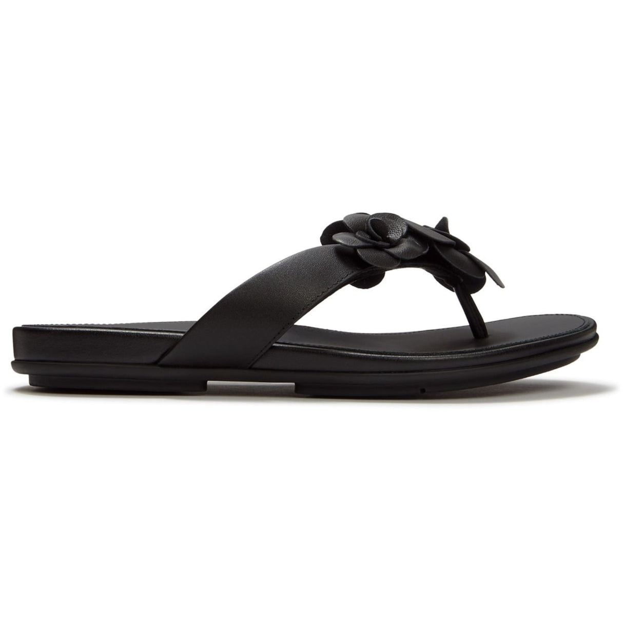 Fitflop Womens Gracie Flower Flip-Flops Black