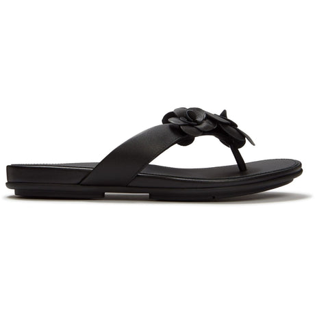 Fitflop Womens Gracie Flower Flip-Flops Black