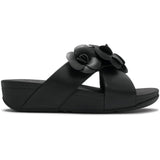 Fitflop Womens Lulu Flower Cross Slides Black