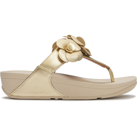Fitflop Womens Lulu Flower Toe-Post Sandals Platino