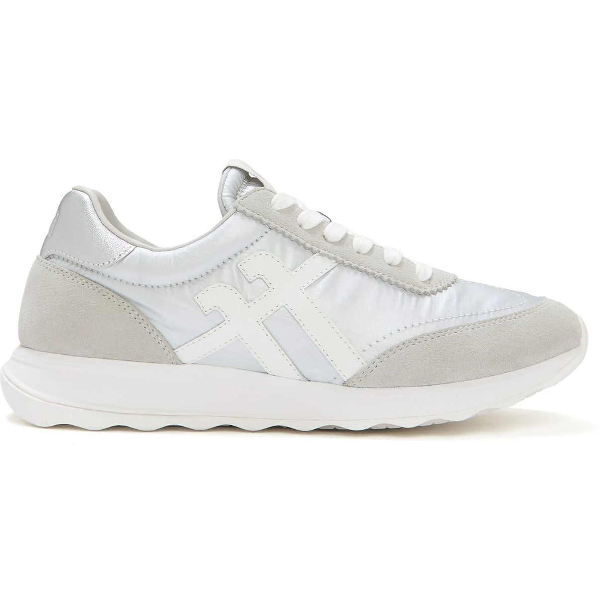 Fitflop Womens Retro-Q FF Sneaker Silver/Urban White