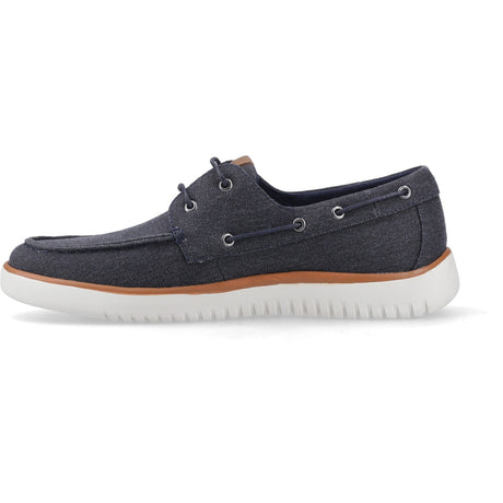 Hush Puppies Mens Daniel Canvas Boat Shoe Navy