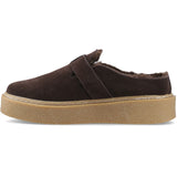 Hush Puppies Womens Blanche Fur Mule Chocolate