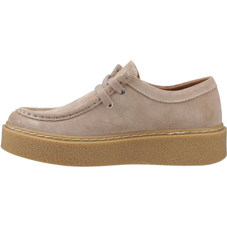 Hush Puppies Womens Bridie Suede Mocc Toe Taupe