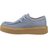 Hush Puppies Womens Bridie Textile Mocc Toe Denim