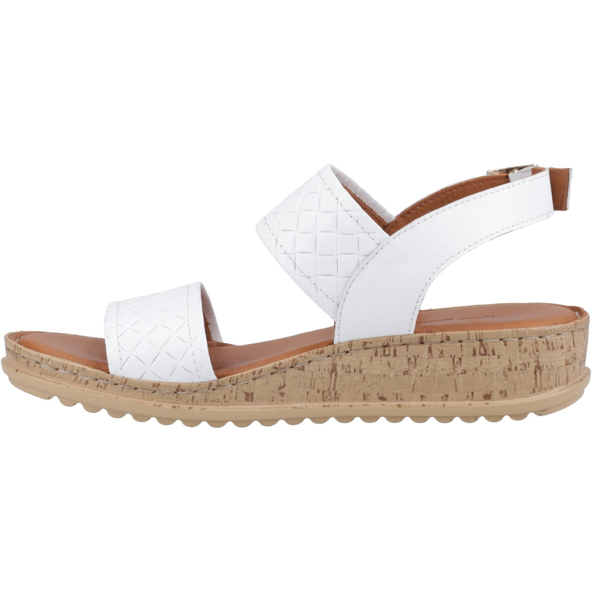 Hush Puppies Womens Ebony Woven Sandal White