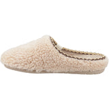 Hush Puppies Womens Good Slipper Teddy Mule Beige