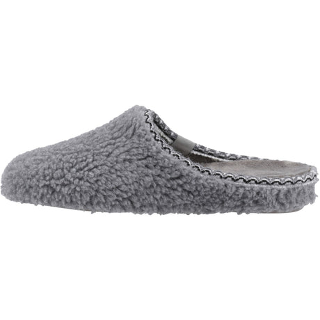 Hush Puppies Womens Good Slipper Teddy Mule Grey