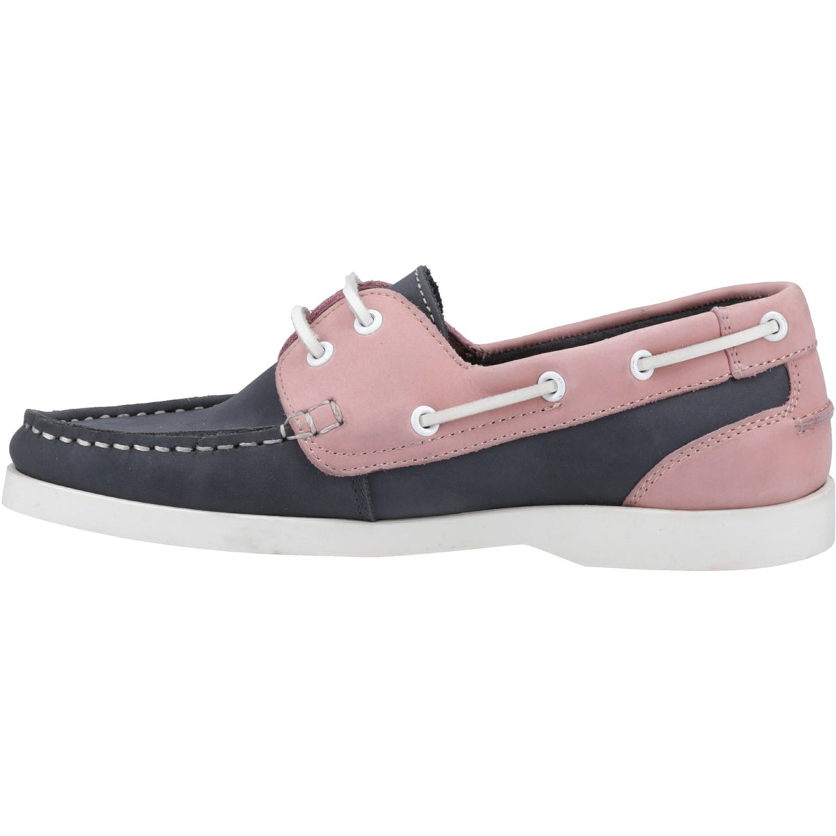 Hush Puppies Womens Isabel Boat Shoe Navy/Pink