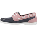 Hush Puppies Womens Isabel Boat Shoe Navy/Pink