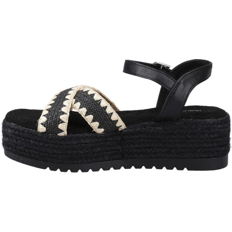Hush Puppies Womens Jemma Espadrille Sandal Black