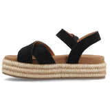Hush Puppies Womens Rosa Rafia Sandal Black