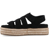 Hush Puppies Womens Rosetta Gladiator Black/Tan
