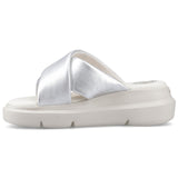 Hush Puppies Womens Uplift Crossover Slide Silver
