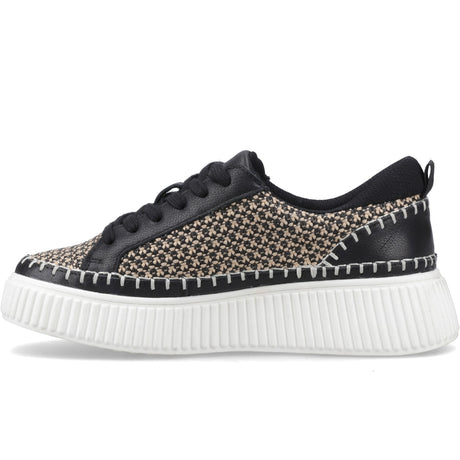 Hush Puppies Womens Haisley Woven Trainer Black