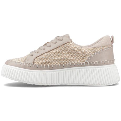 Hush Puppies Womens Haisley Woven Trainer Taupe