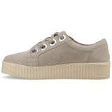 Hush Puppies Womens Tamsin Suede Trainer Taupe