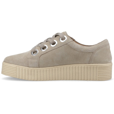 Hush Puppies Womens Tamsin Suede Trainer Taupe
