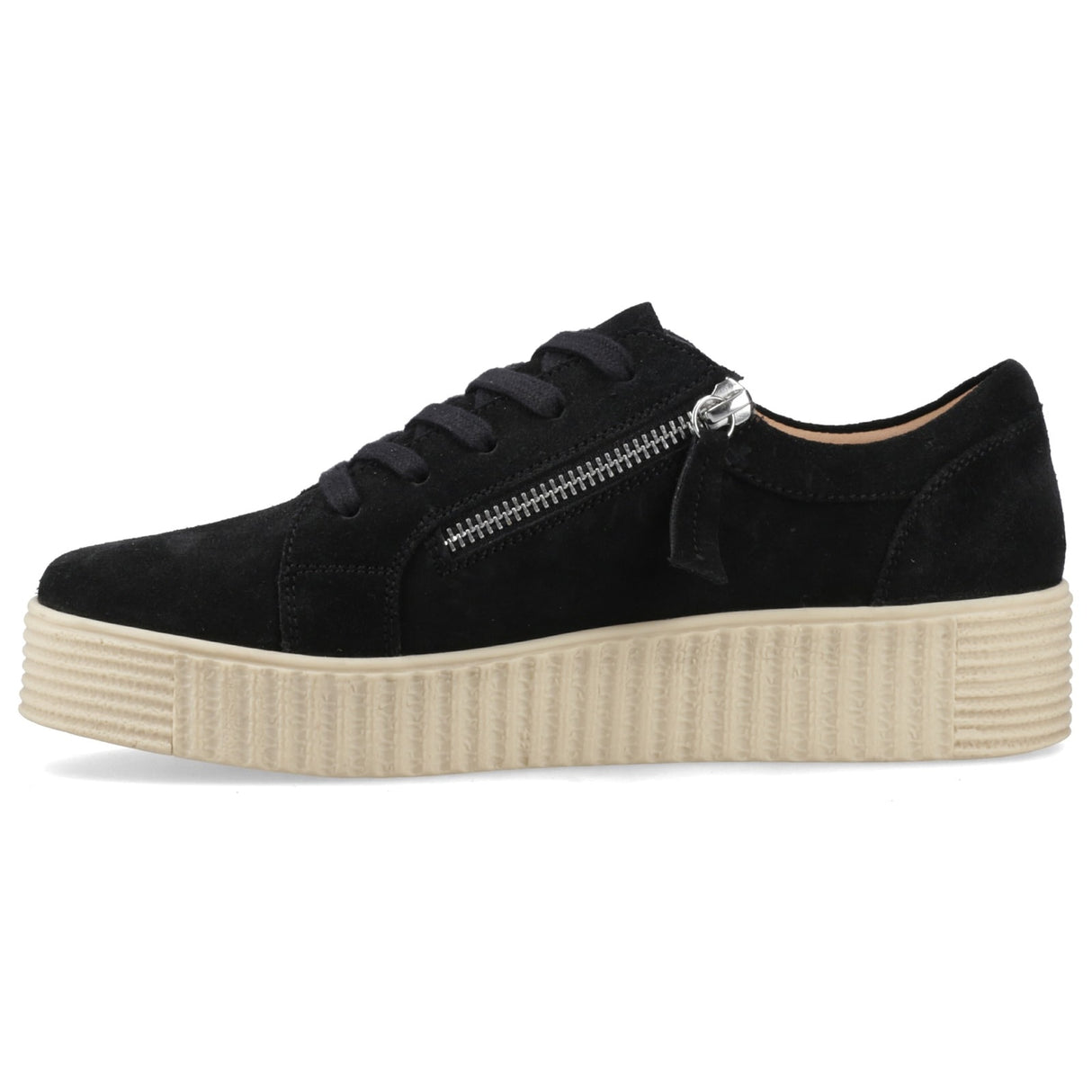 Hush Puppies Womens Tara Suede Trainer Black