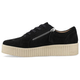 Hush Puppies Womens Tara Suede Trainer Black