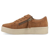 Hush Puppies Womens Tara Suede Trainer Tan
