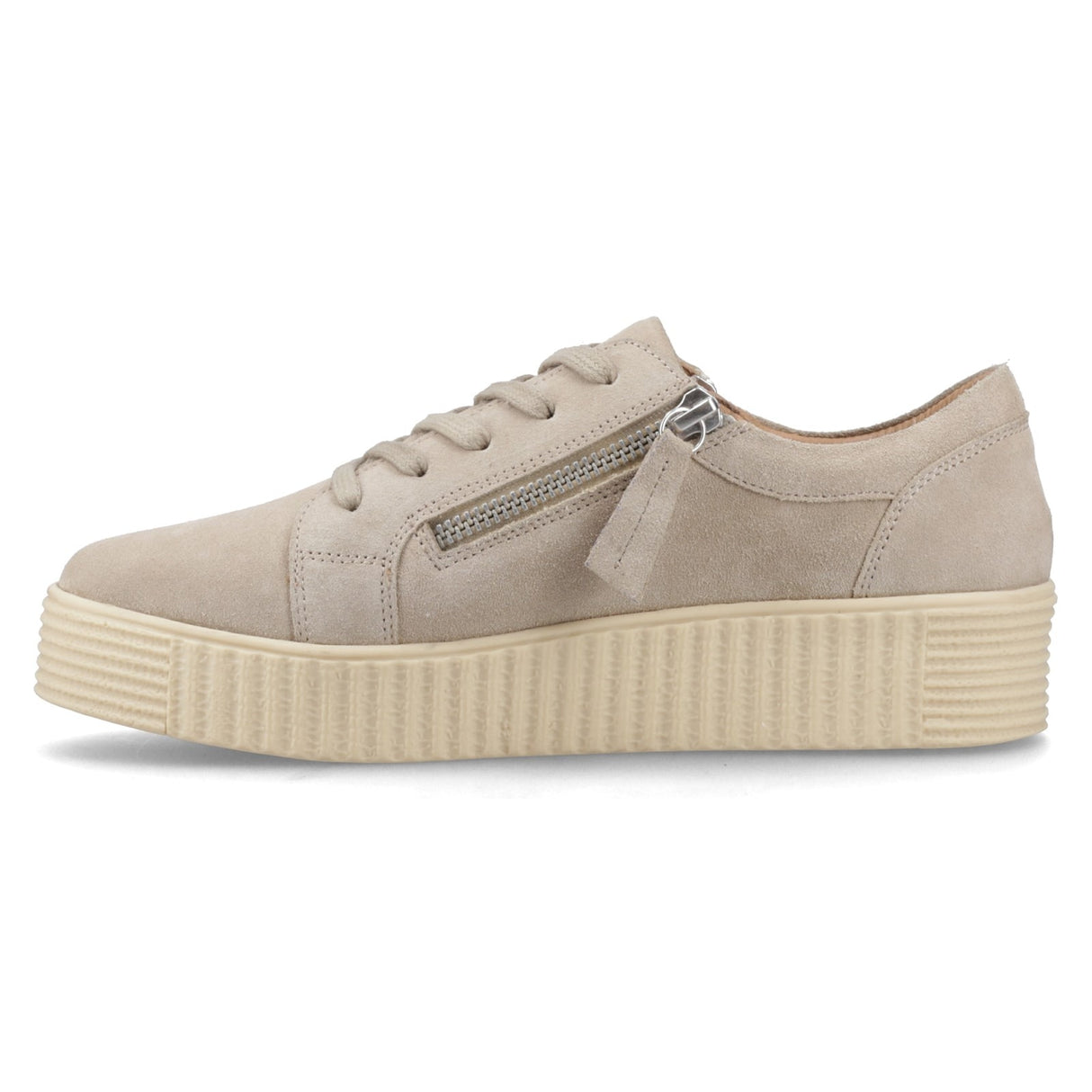 Hush Puppies Womens Tara Suede Trainer Taupe