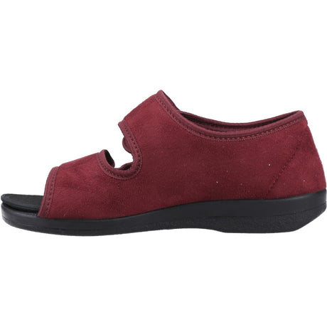 GBS Med Unisex Med Brompton Touch Fastening Slipper Burgundy