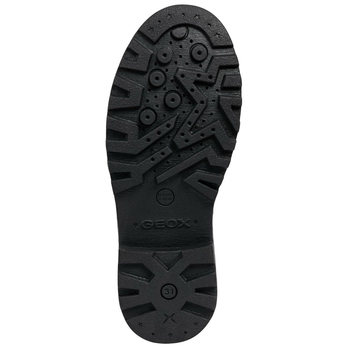 Geox Girls J Casey G. E Buckle Shoe Black Patent