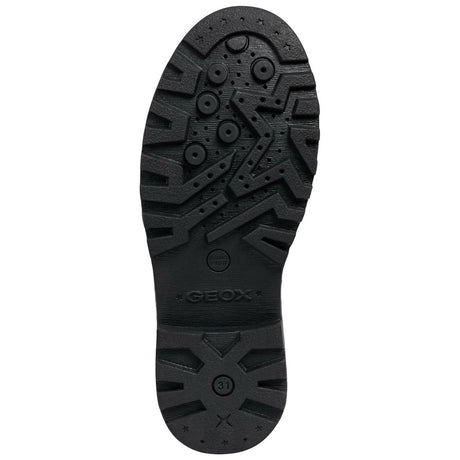 Geox Girls J Casey G. E Buckle Shoe Black Patent