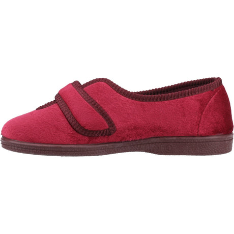 Mirak Womens Andrea Touch Fastening Slipper Wine