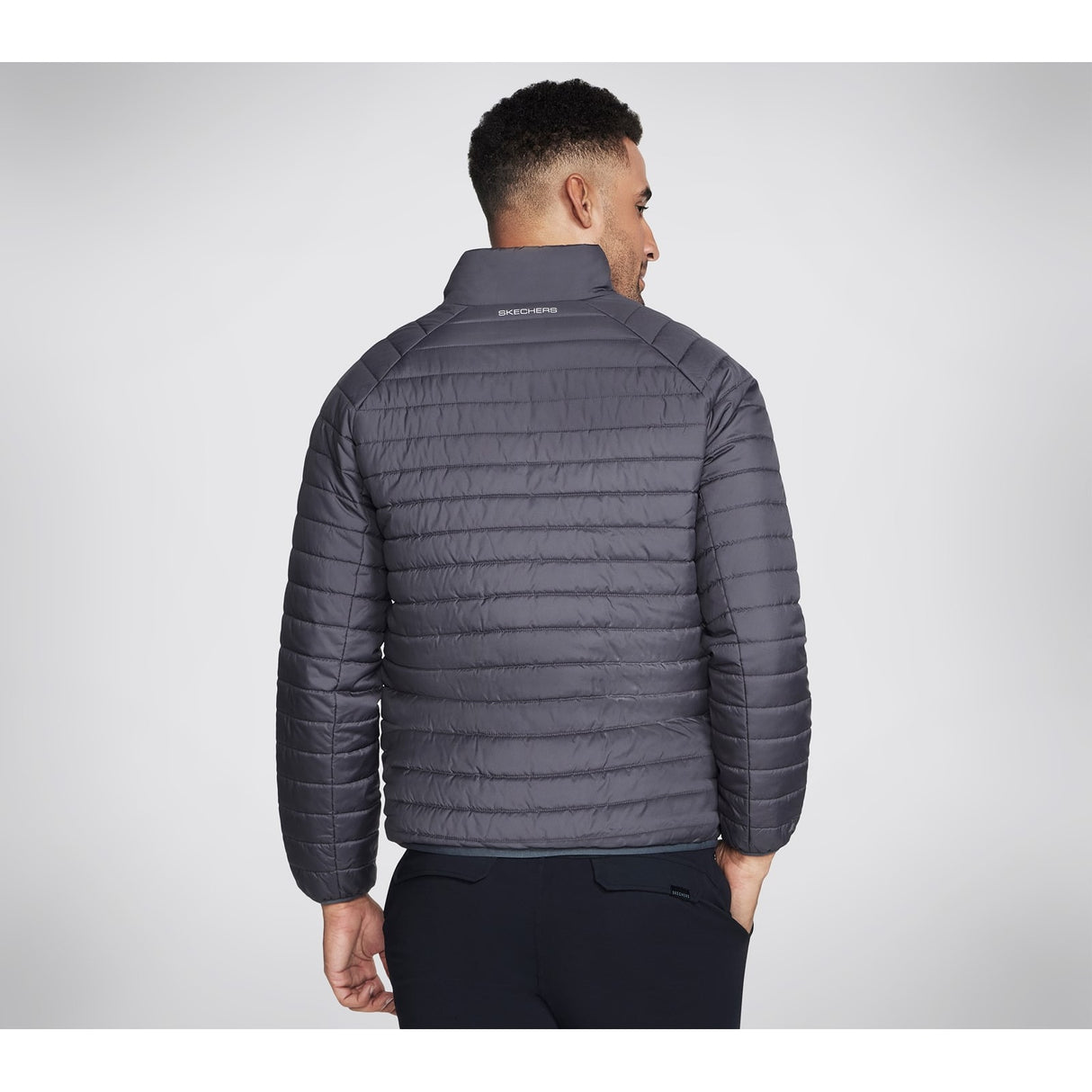 Skechers Mens Go Shield Altitude Reversible Jacket Black/Charcoal