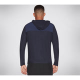 Skechers Mens Skech-Knits Ultra Go Lite Full Zip Hoodie Blue Iris