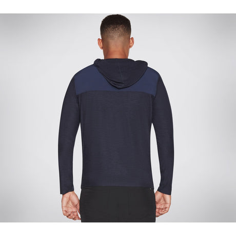 Skechers Mens Skech-Knits Ultra Go Lite Full Zip Hoodie Blue Iris