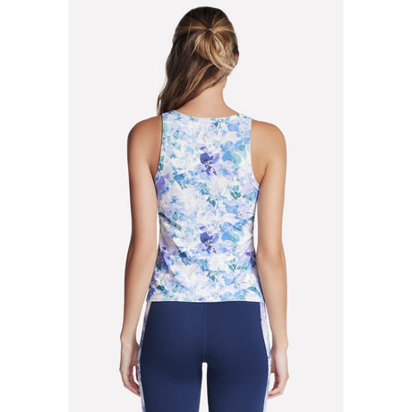 Skechers Womens GoWalk Seascape Floral Tank Purple/Turquoise