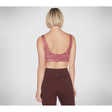 Skechers Womens Gosculpt Leopard Longline Bra Dark Pink