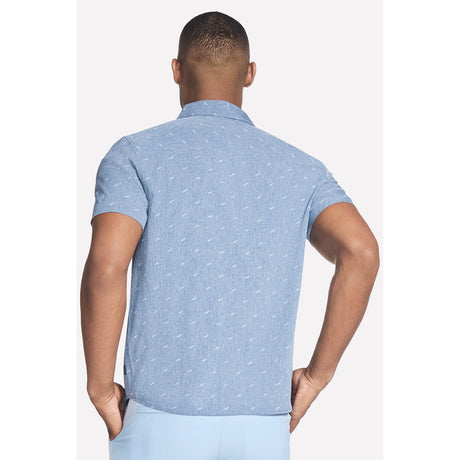 Skechers Mens GO WALK Air Printed Short Sleeve Shirt Denim
