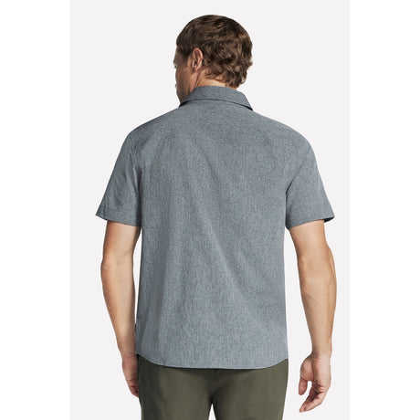 Skechers Mens GO WALK Air Short Sleeve Shirt Black/Charcoal